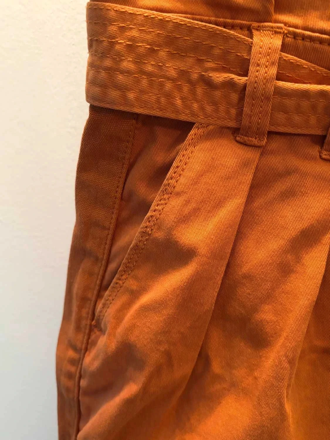 Falda de cintura alta Bonobo talla 36 color terracota con cinturón – photo 5